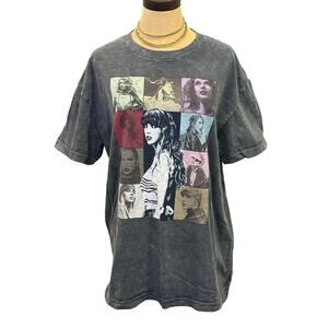 TAYLOR SWIFT 2023 Eras Tour Concert Gray Tee T-Shirt Top size M